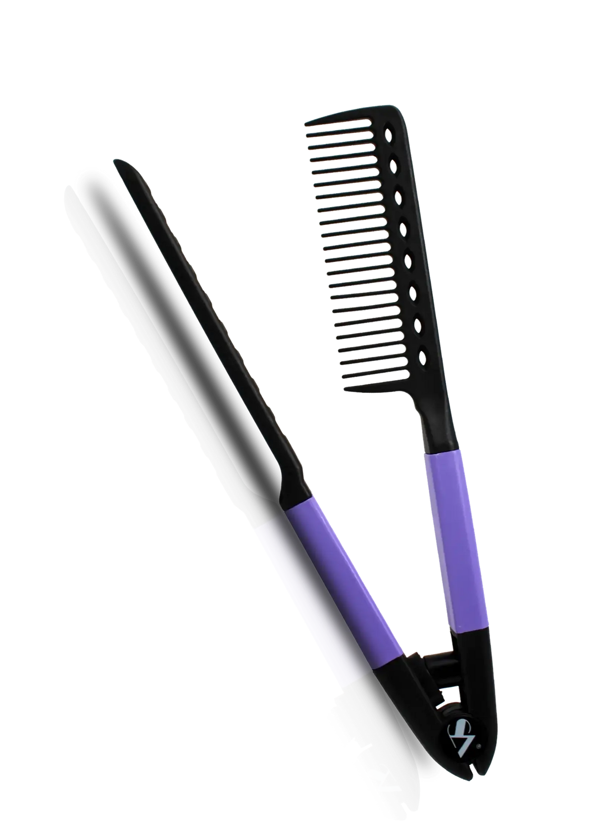 Salon Styling Comb in Purple, open